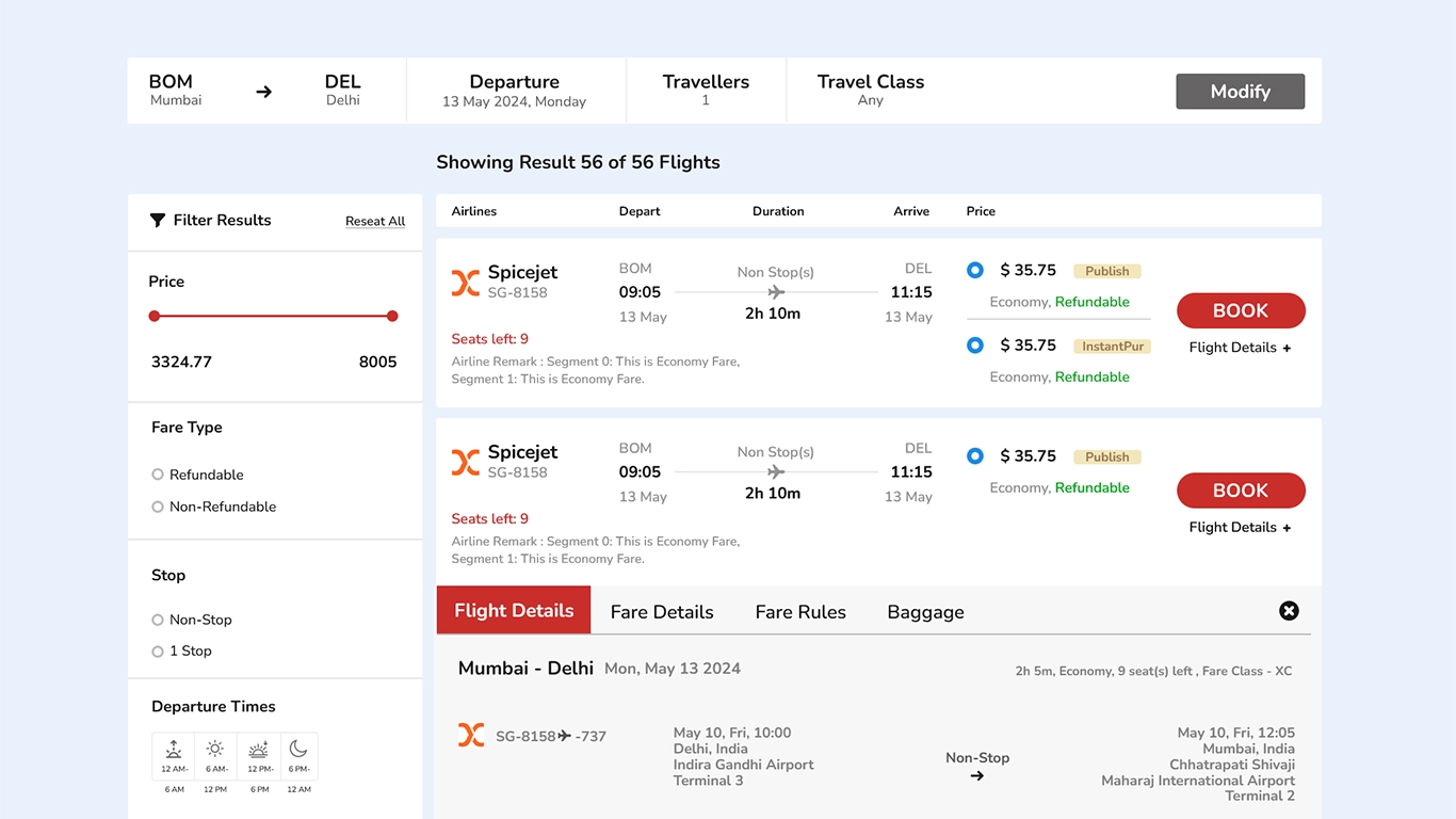 Theme 1 Flight List